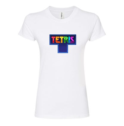 Women's Tetris Round Neck T-Shirt