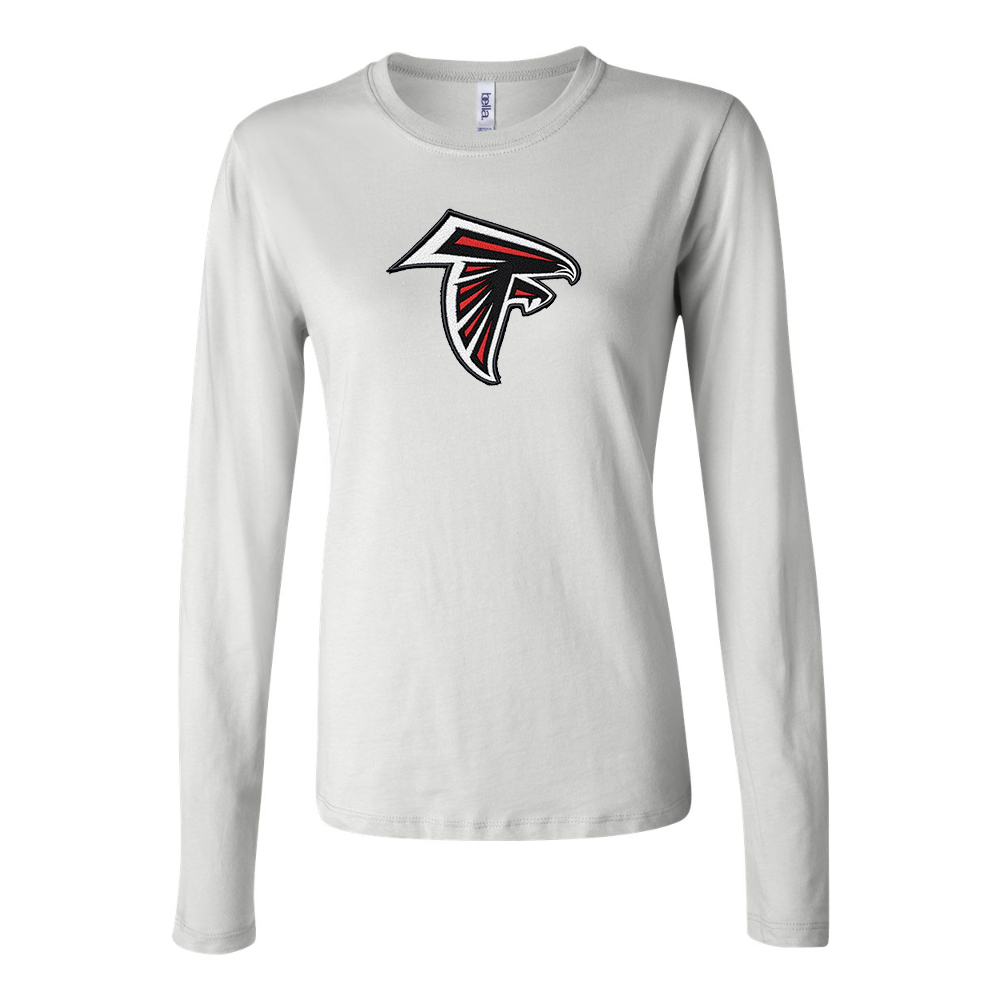 Women’s Atlanta Falcons Embroidered BELLA CANVAS Jersey Long Sleeve Tee