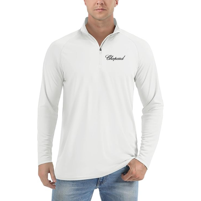 Men's Chopard  Lightweight Quarter-Zip Athletic Shirt Long Sleeve Performance Wear