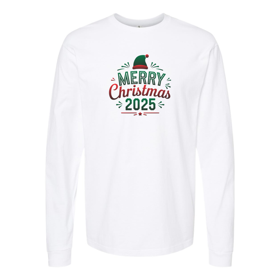 Men's Merry Christmas 2025 Long sleeves T-Shirt