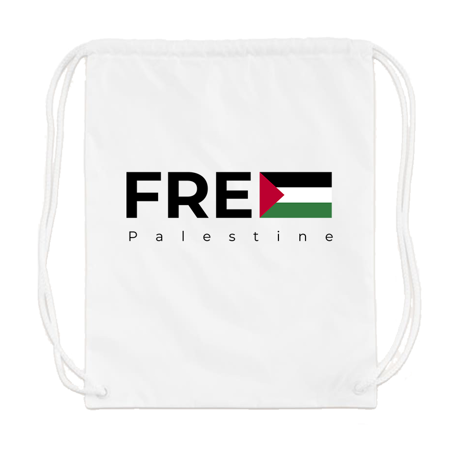 Free Palestine  Drawstring Bag