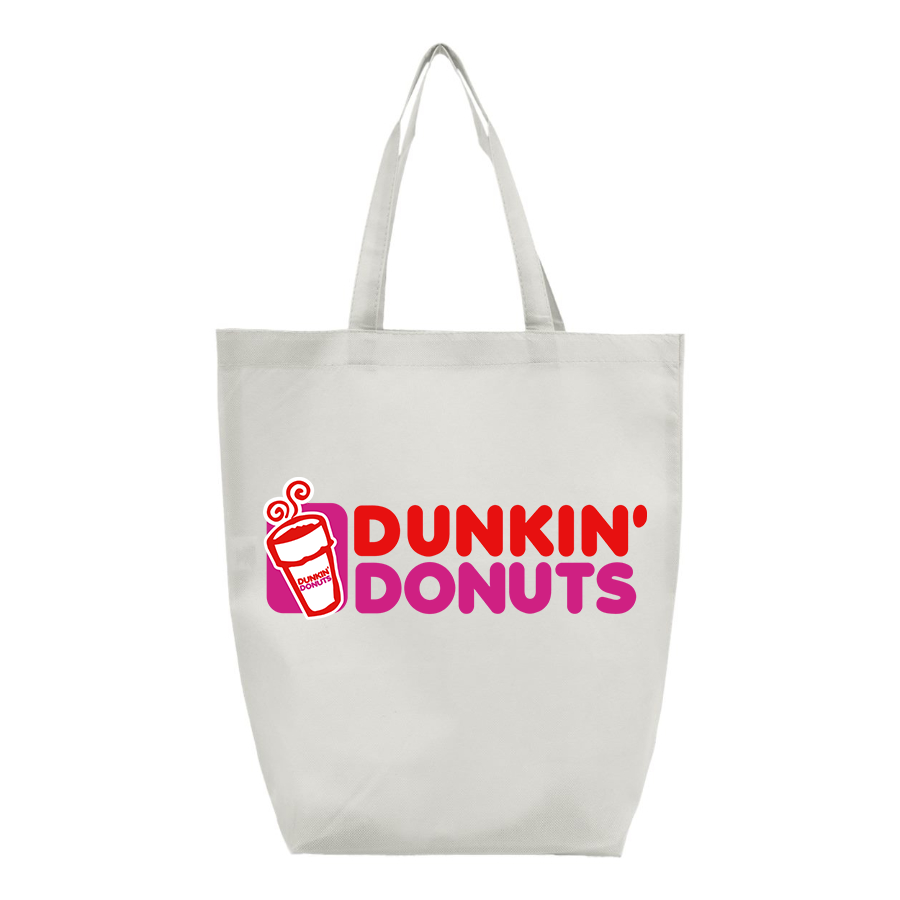 Dunkin Donuts Q Tees Non Woven Gusset Bottom Tote T-Shirt