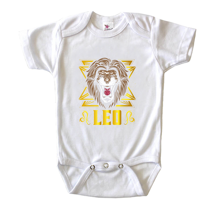 Leo Zodiac Sign Baby Romper Onesie