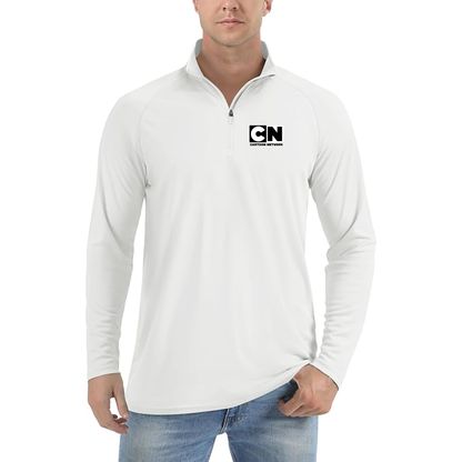 Men's Cartoon Network Lightweight Quarter-Zip Athletic Shirt Long Sleeve Performance Wear