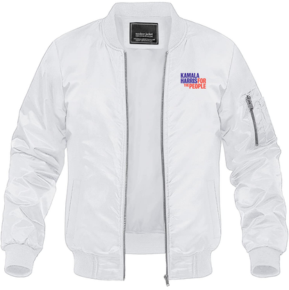 Men's Kamal Harris For The People 2025 Lightweight Bomber Jacket Windbreaker Softshell Varsity Jacket