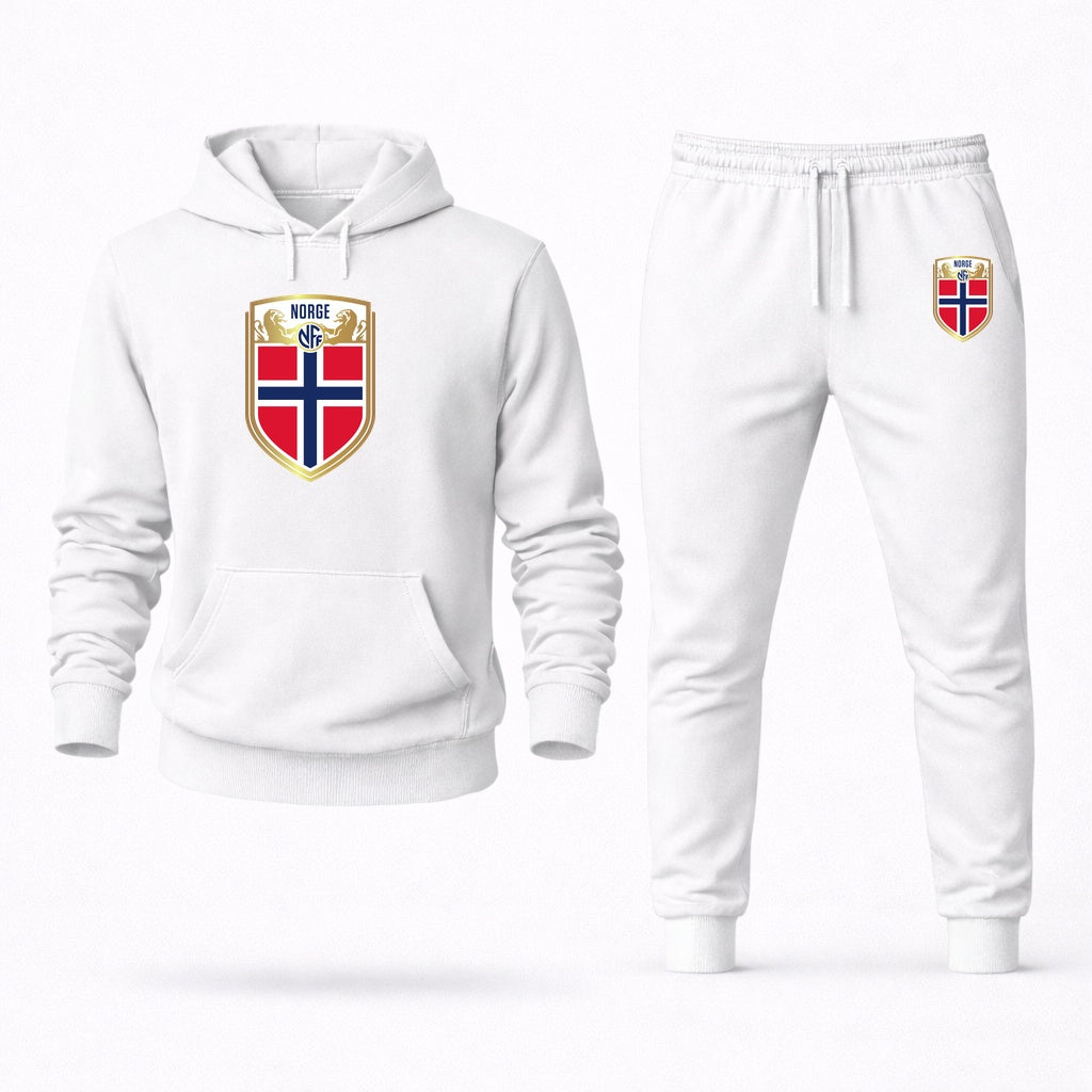 Men's Norway Soccer Hoodie and Joggers Set