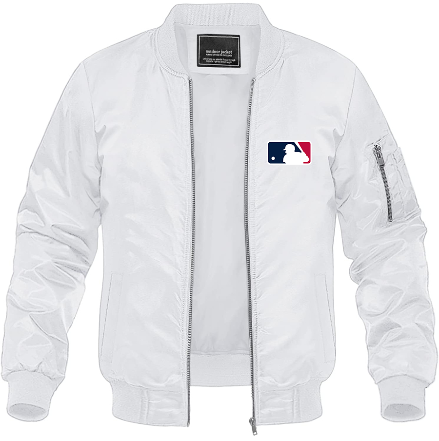 Men's Major League Baseball MLB Lightweight Bomber Jacket Windbreaker Softshell Varsity Jacket