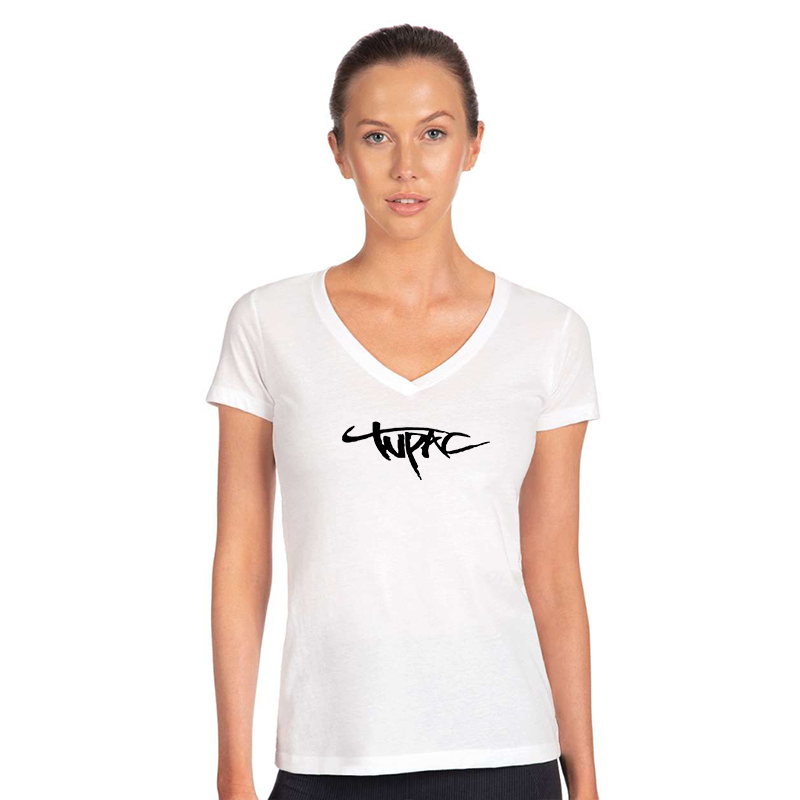Women's Tupac Next Level Ideal V-Neck T-Shirt