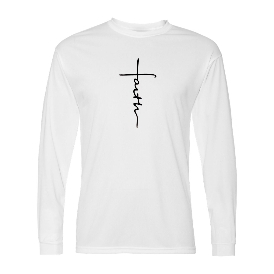 Men's Faith Polyester Long Sleeve T-Shirt