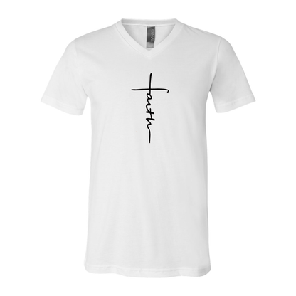 Men's Faith BELLA  CANVAS  Jersey V-Neck Tee