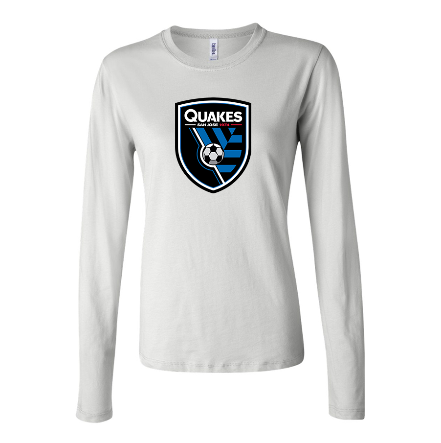 Women's San Joke Earthquakes  Long Sleeve T-Shirt