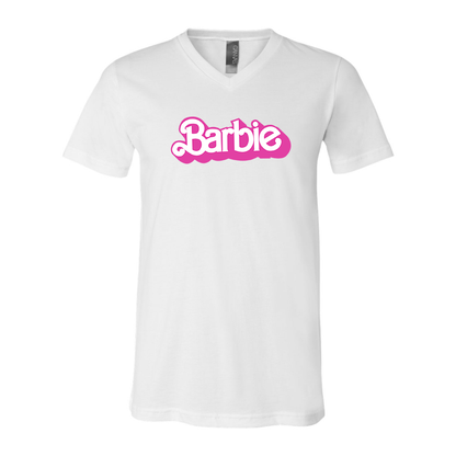 Men's Barbie BELLA  CANVAS  Jersey V-Neck Tee