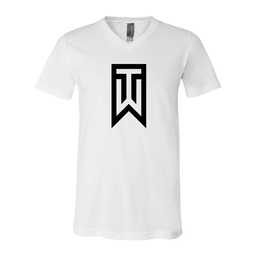 Men's Tiger Woods BELLA  CANVAS  Jersey V-Neck Tee