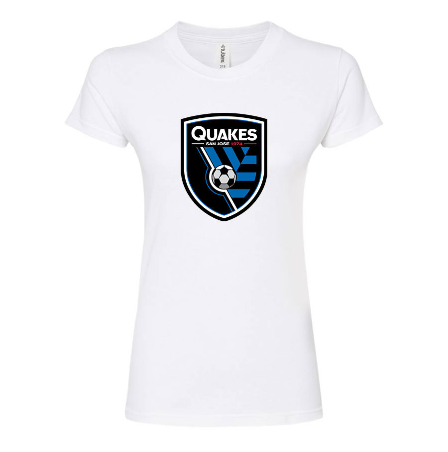 Women's San Joke Earthquakes Round Neck T-Shirt