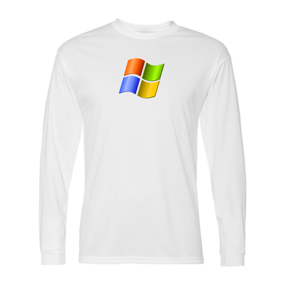 Men's Microsoft Polyester Long Sleeve T-Shirt