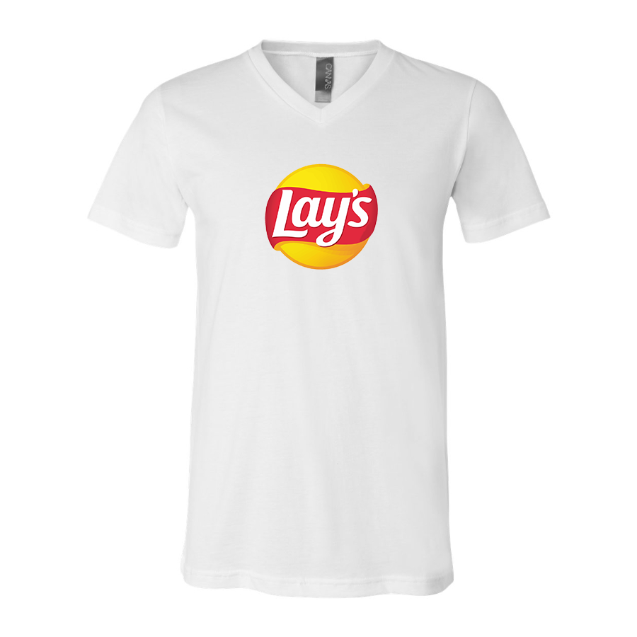 Men's Lays BELLA  CANVAS  Jersey V-Neck Tee