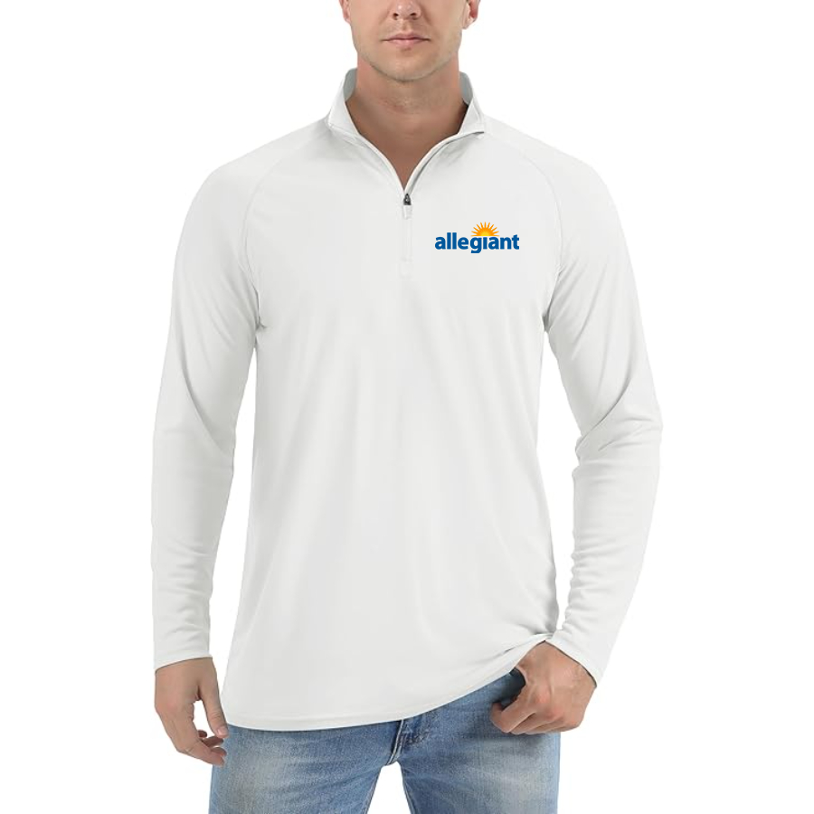 Men's Allegiant Air Lightweight Quarter-Zip Athletic Shirt Long Sleeve Performance Wear