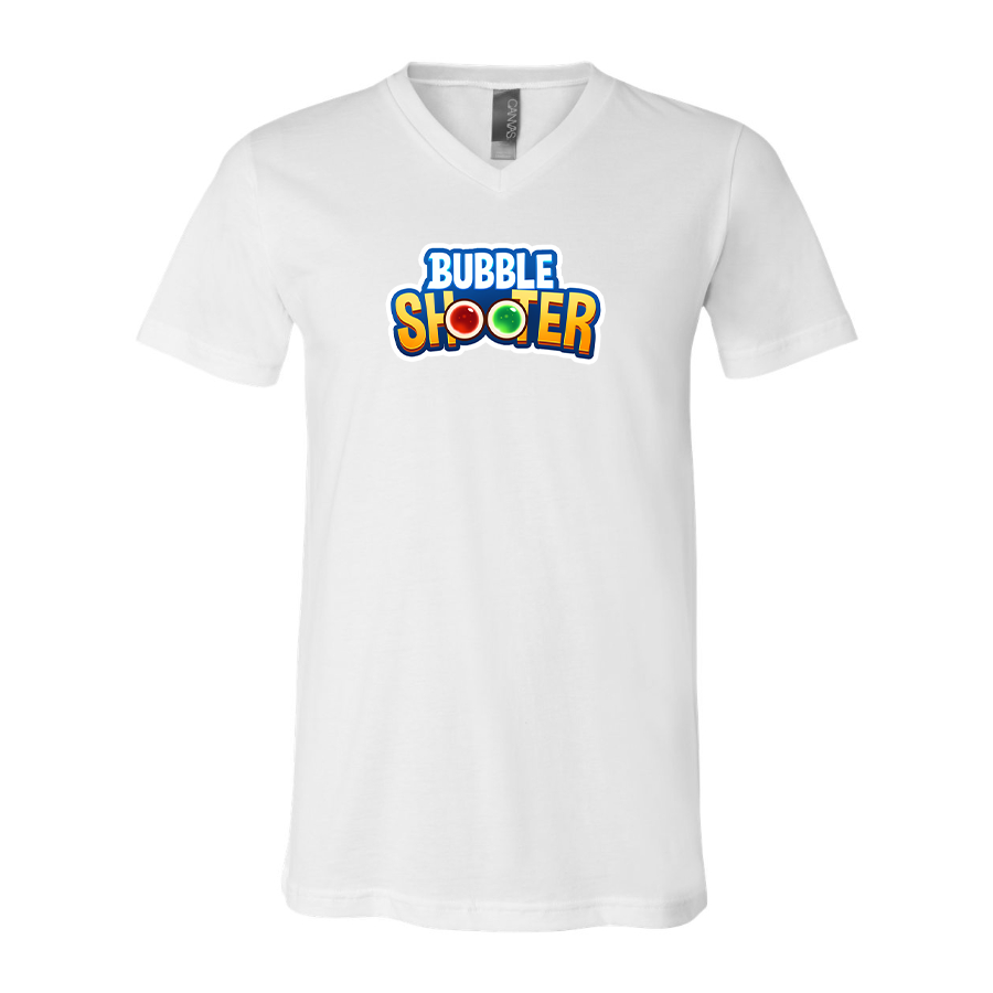 Men's Bubble Shooter BELLA  CANVAS  Jersey V-Neck Tee