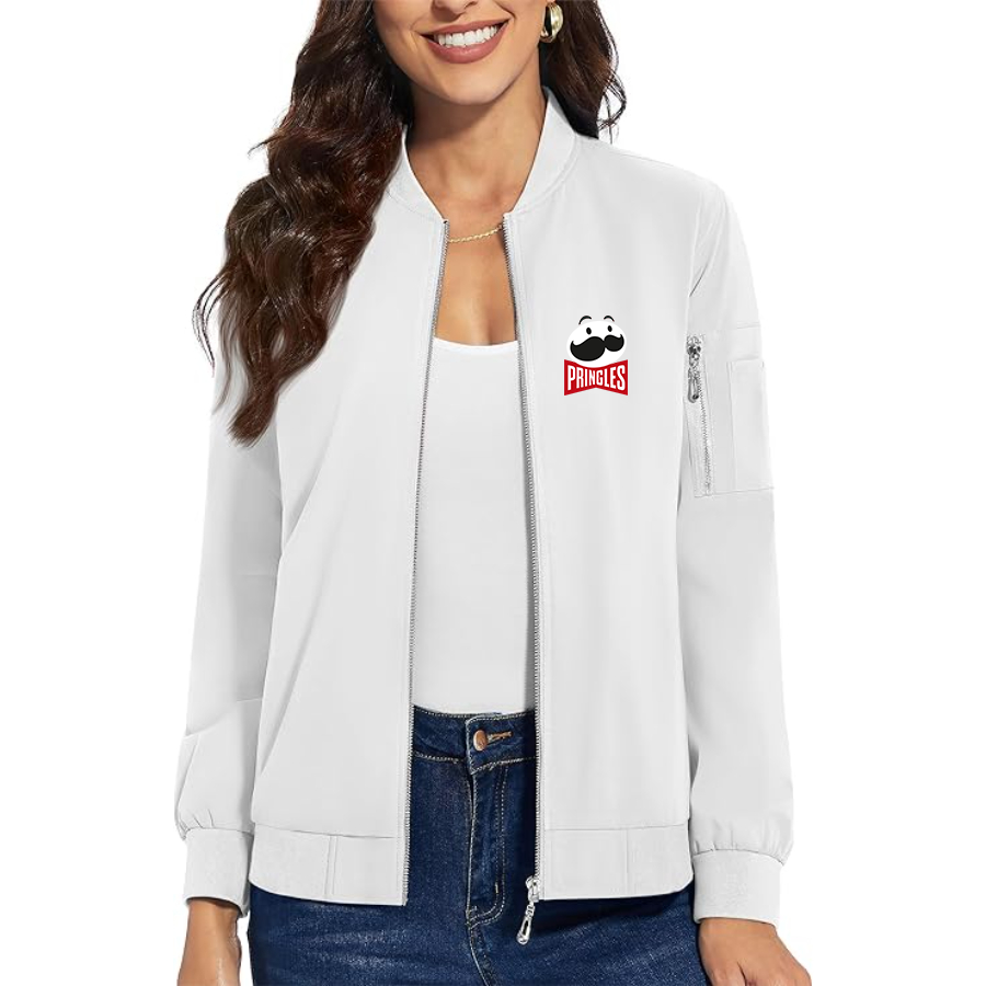 Women's Pringles Premium Bomber Jacket with Polished Detailing and Functional Sleeve Pocket Modern Luxury Outerwear)