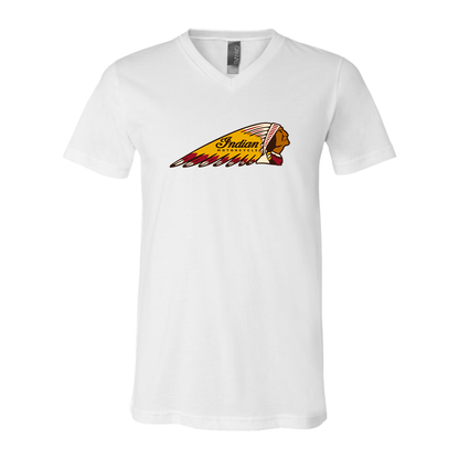 Men's Indian Motorcycle BELLA  CANVAS  Jersey V-Neck Tee