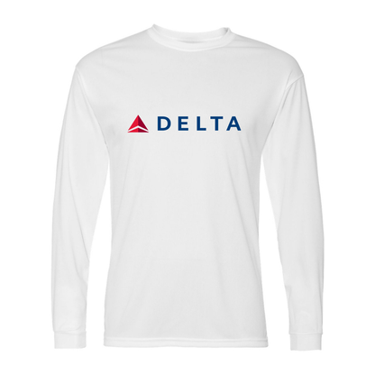 Men's Delta Airlines Polyester Long Sleeve T-Shirt