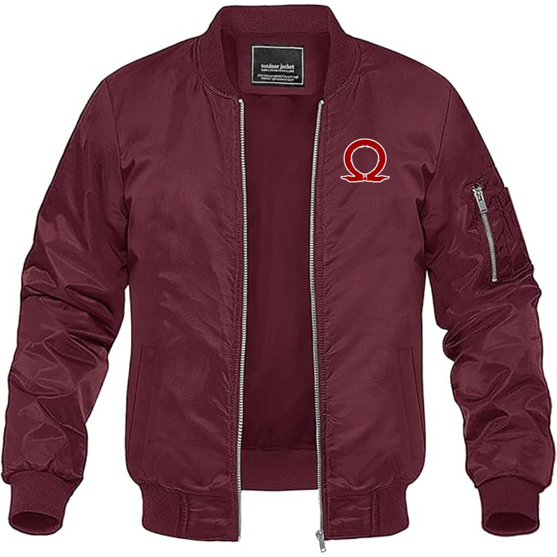 MAGNIVIT Men's God Of War Lightweight Bomber Jacket Windbreaker Casual Fall Spring Outdoor Coat