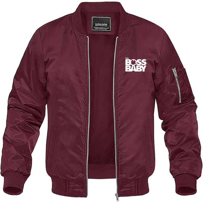 MAGNIVIT Men's Boss Baby  Lightweight Bomber Jacket Windbreaker Casual Fall Spring Outdoor Coat