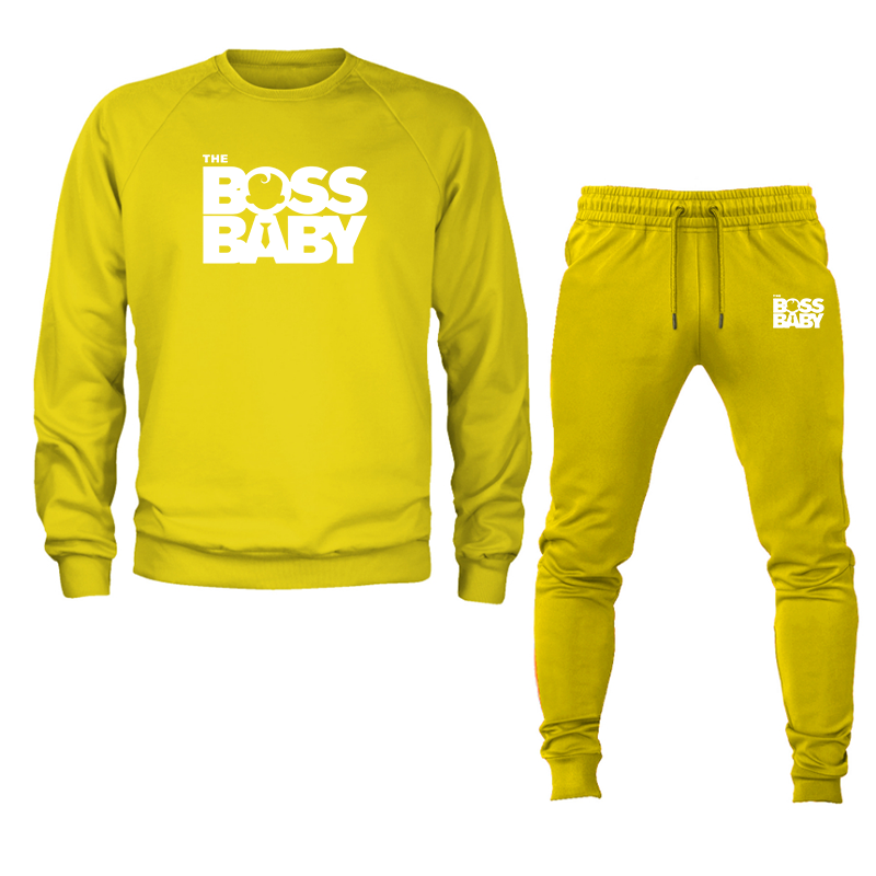 Men's Boss Baby  Crewneck Sweatshirt Joggers Set
