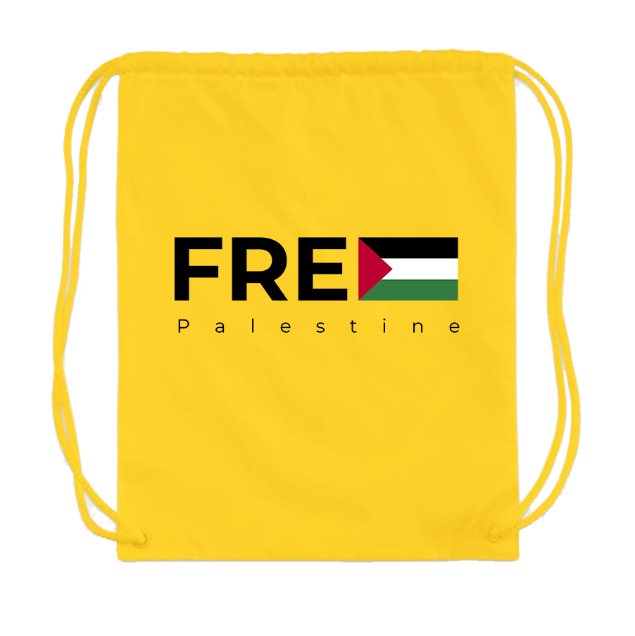 Free Palestine  Drawstring Bag