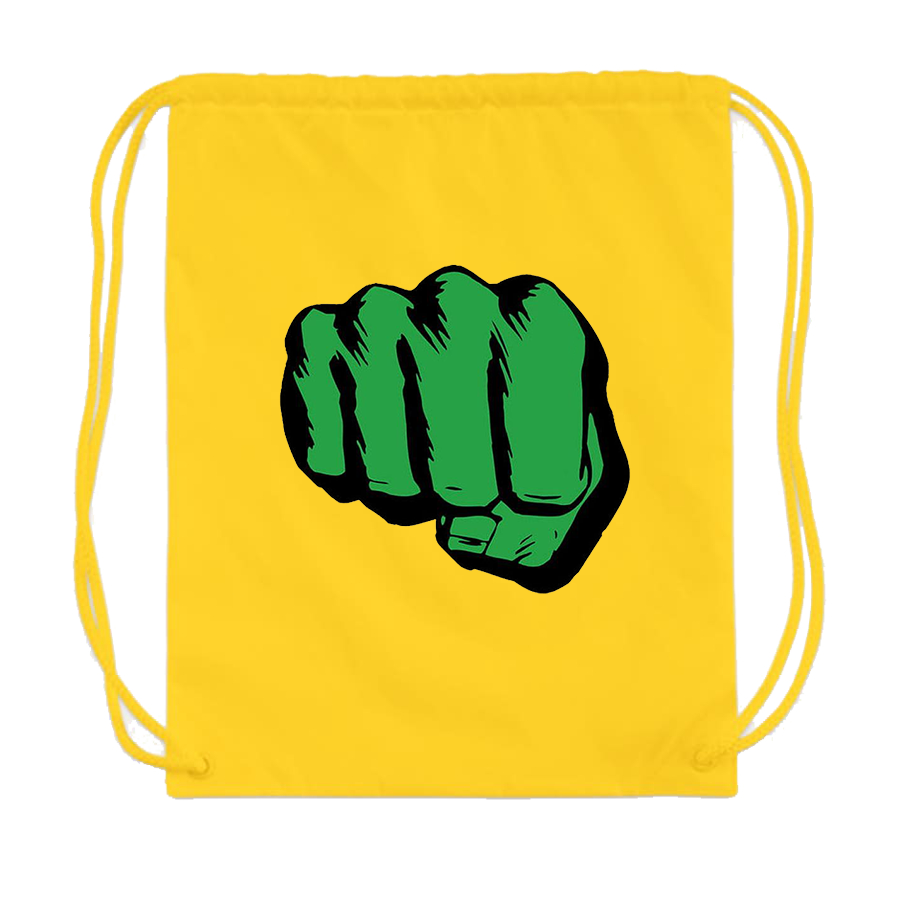 Hulk Punch Drawstring Bag