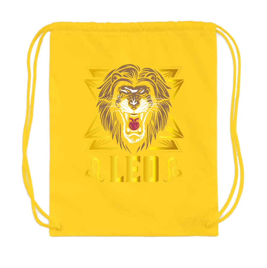 Leo Zodiac Sign Drawstring Bag