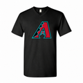 Arizona Diamondbacks men's cotton V-neck T-shirt — Black