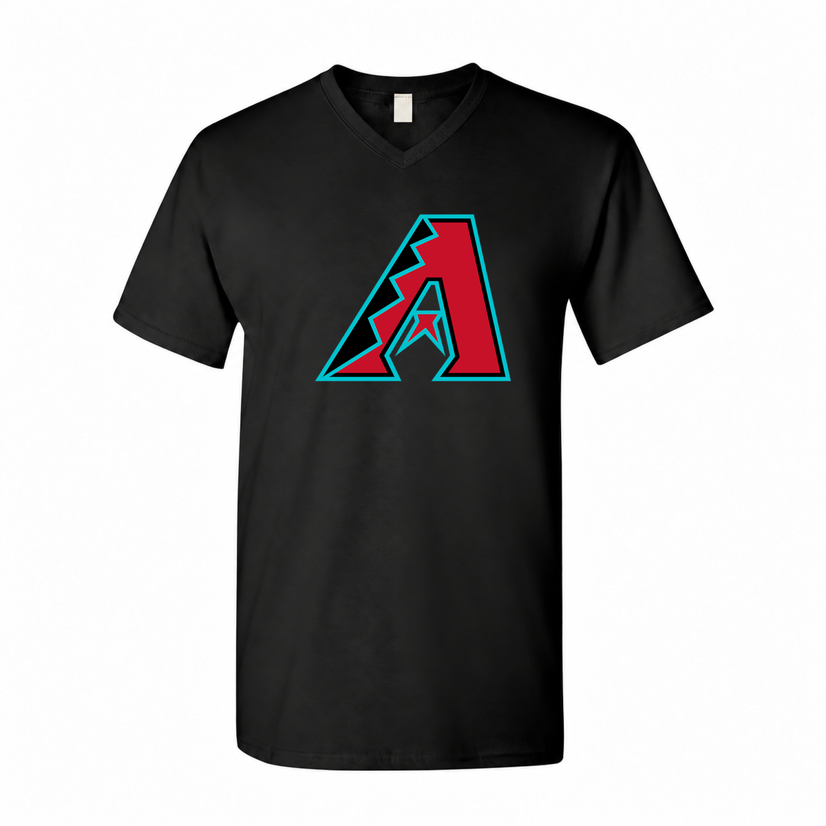 Arizona Diamondbacks men's cotton V-neck T-shirt — Black