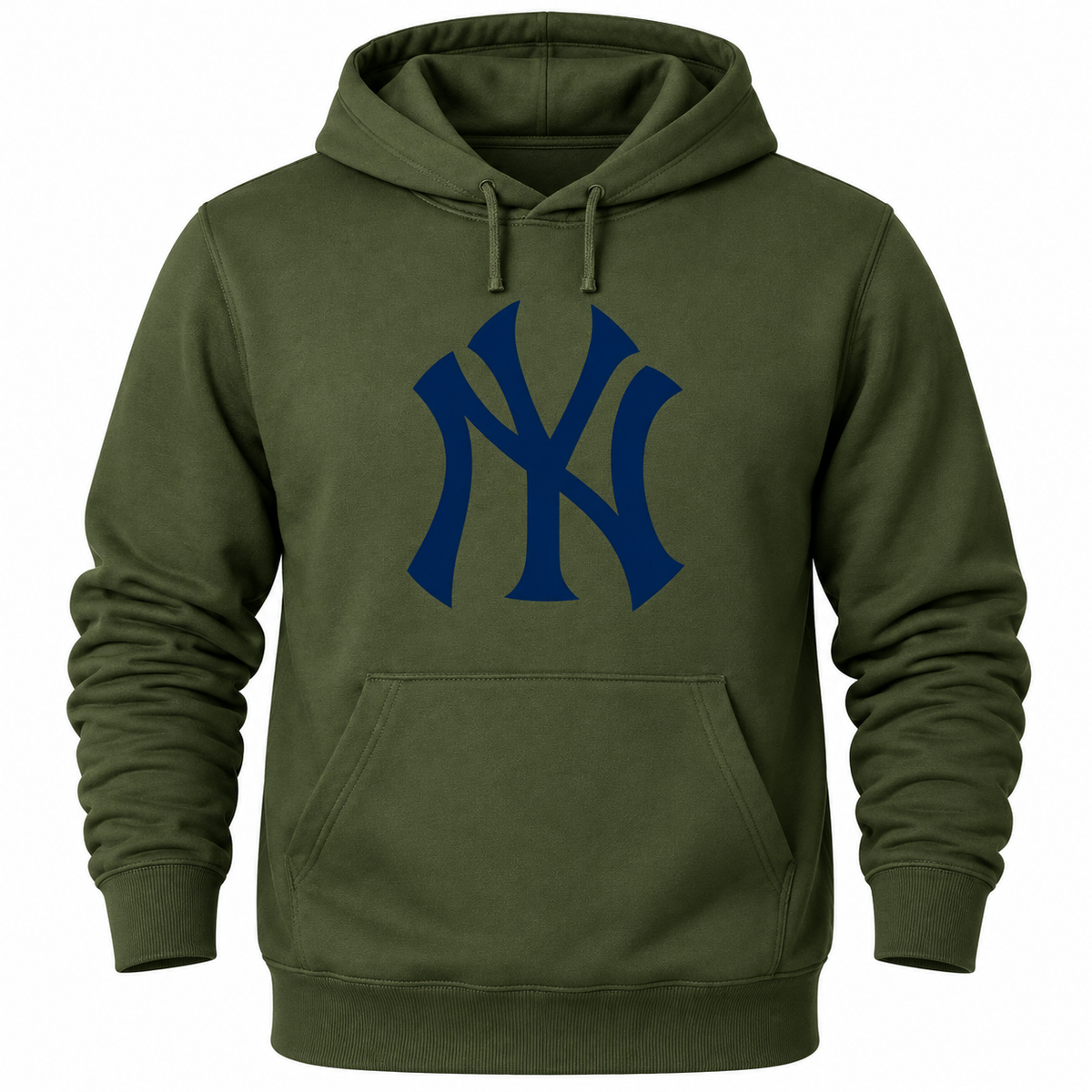 Army Green New York Yankees pullover hoodie - front view