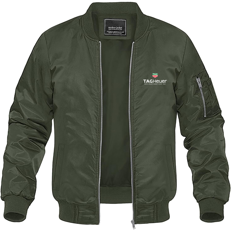 Men's TAG Heuer Lightweight Bomber Jacket Windbreaker Softshell Varsity Jacket Coat