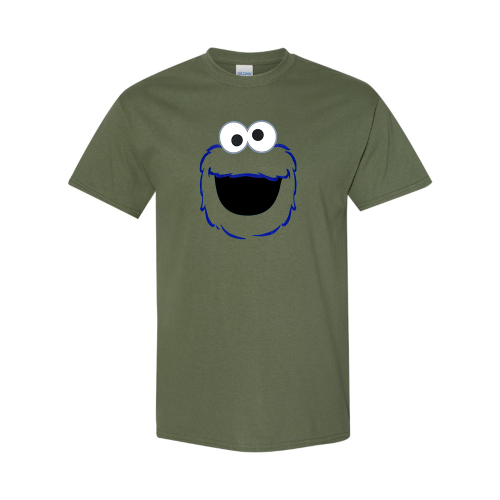 Youth Sesame Street Cookie Monster face Cotton T-Shirt