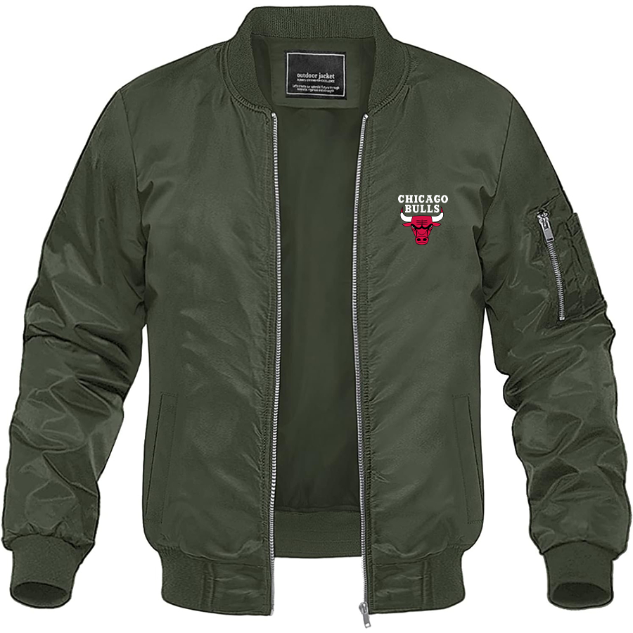 Men's Chicago Bulls Lightweight Bomber Jacket Windbreaker Softshell Varsity Jacket Coat – men's lightweight bomber jacket | TeesCustomize