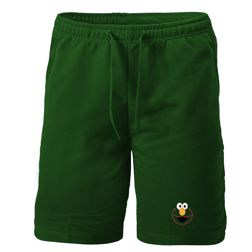 Men's Sesame Street Elmo Face Athletic Fleece Shorts