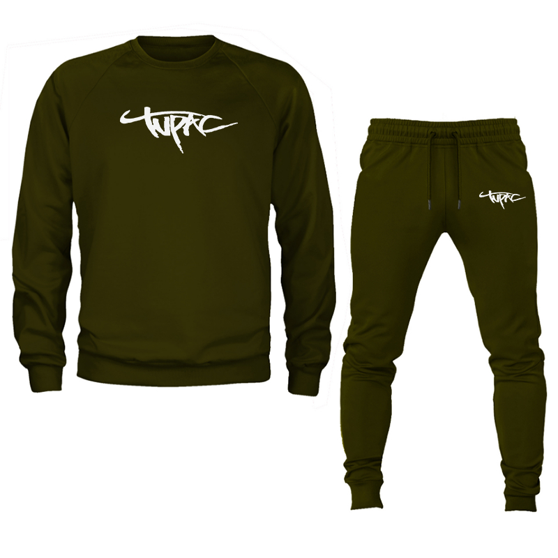 Men's Tupac Crewneck Sweatshirt Joggers Set
