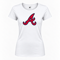 Women's Atlanta Braves Round Neck T-Shirt, White