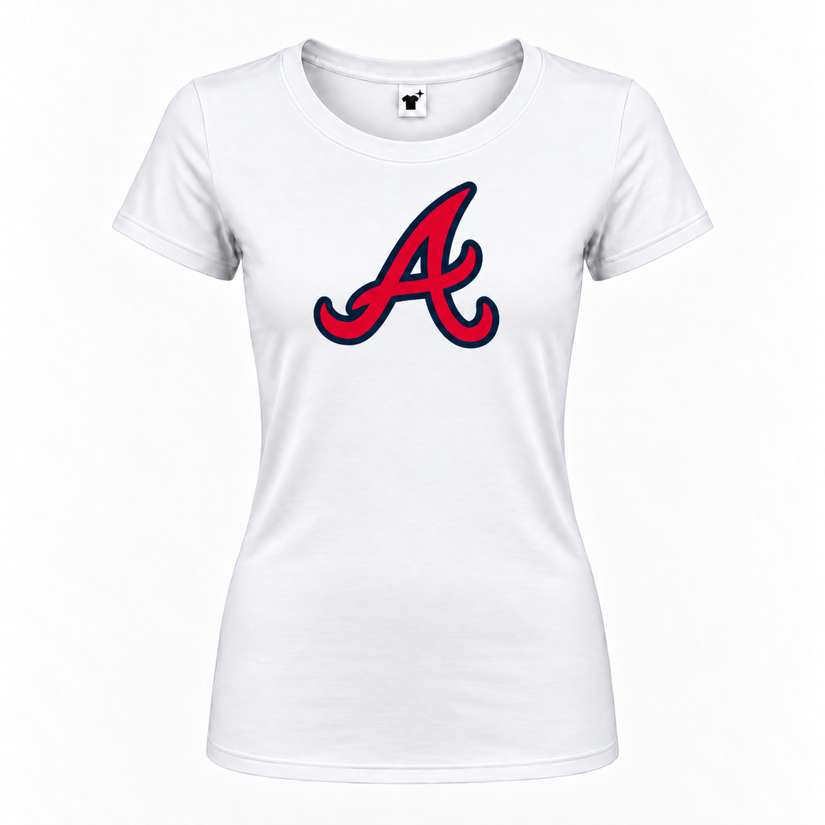 Women's Atlanta Braves Round Neck T-Shirt, White