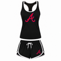 Women's Atlanta Braves Tank Top and Shorts Set, Black
