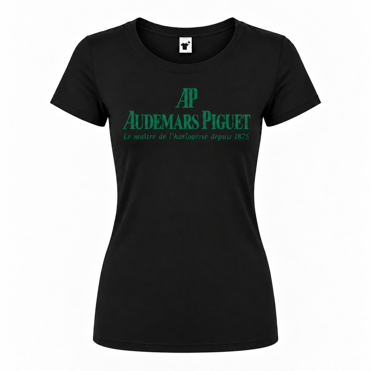 Women's Audemars Piguet Round Neck T-Shirt, Black