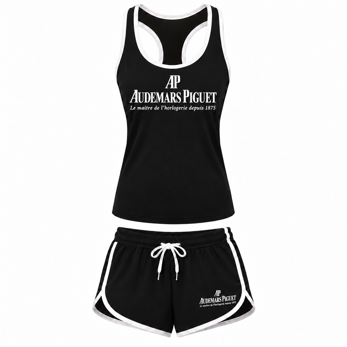 Women's Audemars Piguet Tank Top and Shorts Set, Black