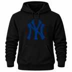 Black New York Yankees pullover hoodie - front view