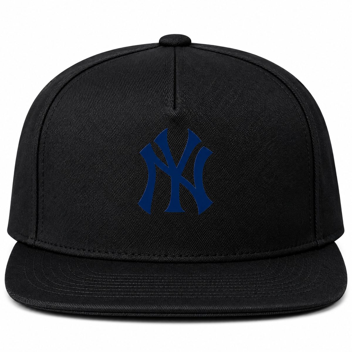 Black New York Yankees snapback hat - DTF print close-up