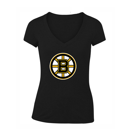 Women's NHL Boston Bruins V Neck T-Shirt