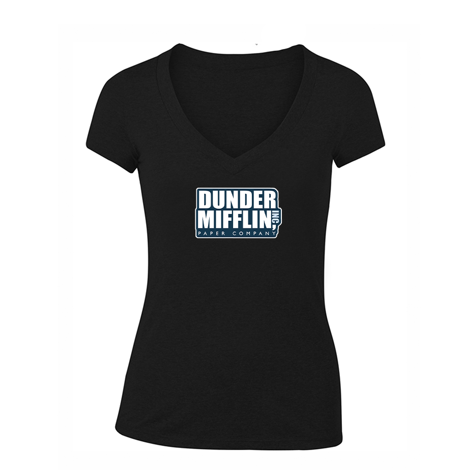 Women's Dunder Mifflin V Neck T-Shirt