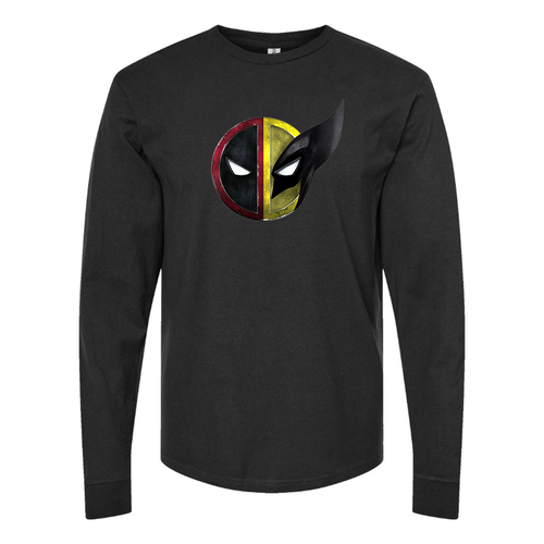 Men's Deadpool & Wolverine Long sleeves T-Shirt – Graphic Cotton T-Shirt | TeesCustomize