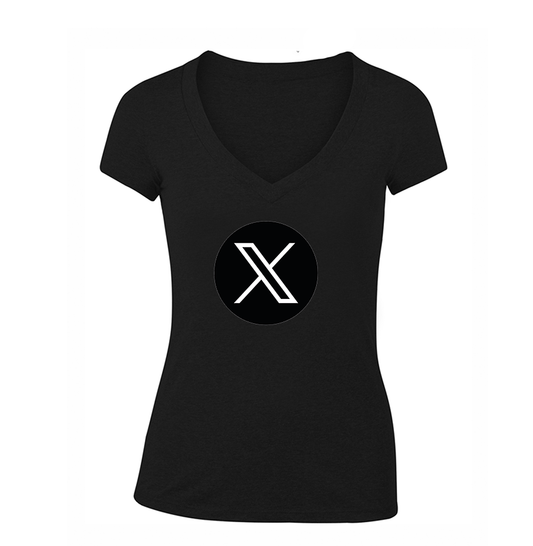 Women's Twitter X V-Neck T-Shirt